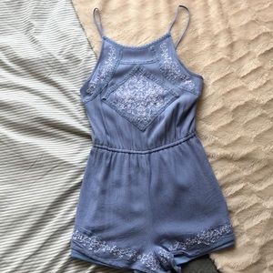 **Blue & White Romper**